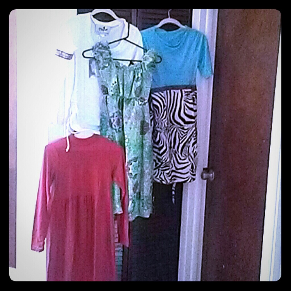 Lot of 6 maternity dresses, tops & pants